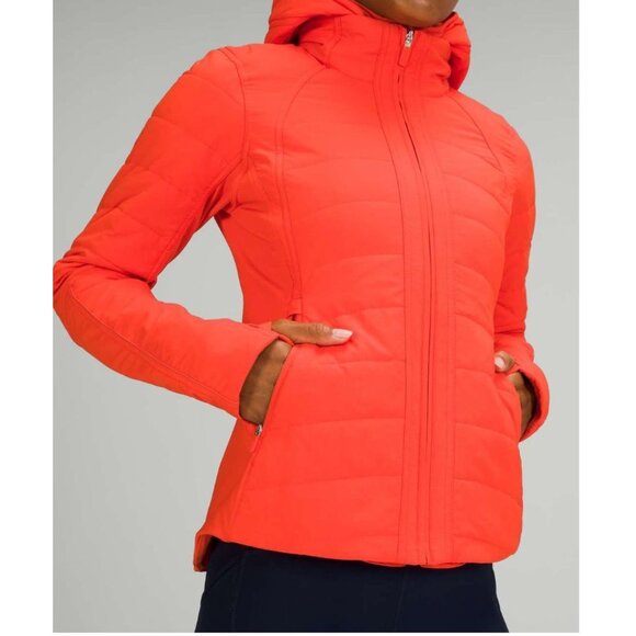 NWT Lululemon Down For It All 700 Goose Down Jacket 10 Atomic Orange NEW - Picture 3 of 11